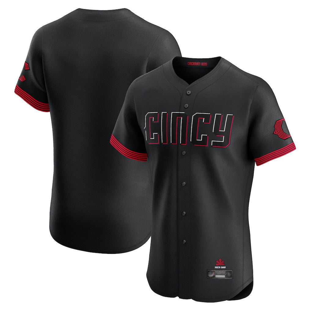 Jamed C.Reds Black City Connect Limited Elite Home Blank Player Stitched Jerseys