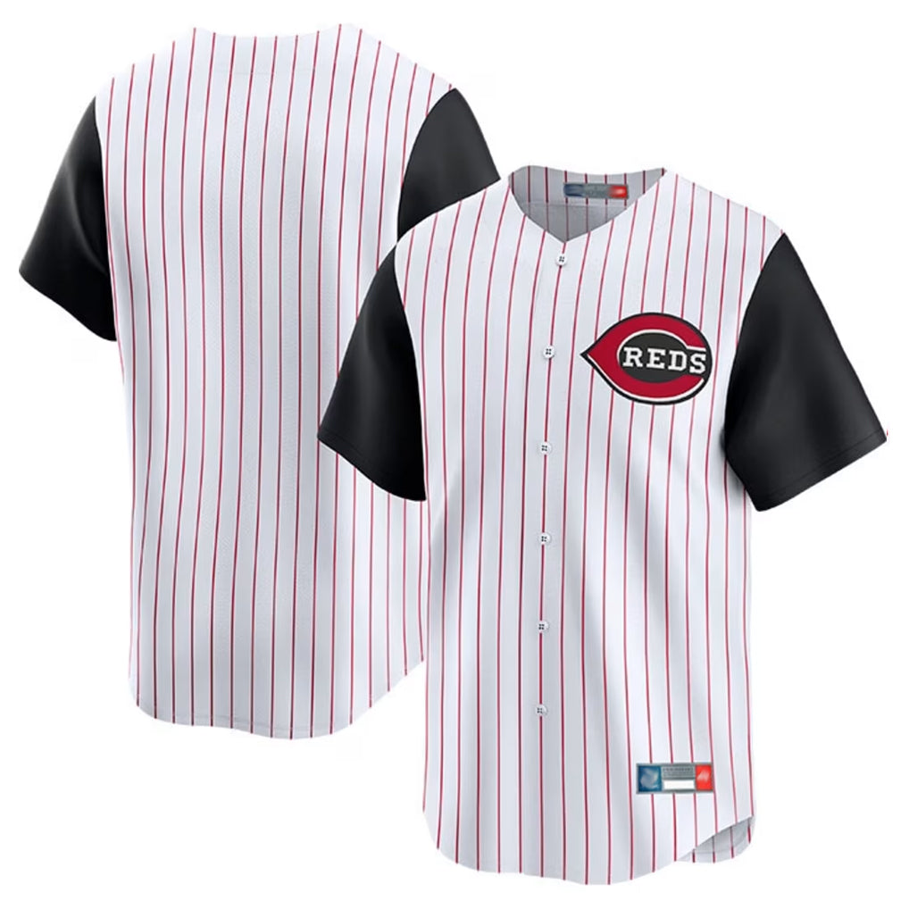 Jamed C.Reds White Black Stripe Field of Dreams Game Home Blank Player Stitched Jerseys