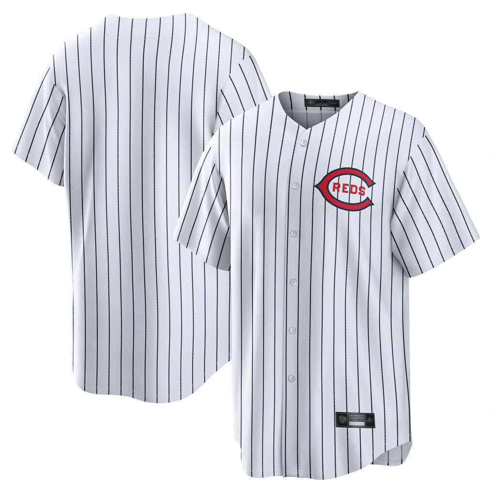 Jamed C.Reds White Stripe Field of Dreams Game Home Blank Player Stitched Jerseys