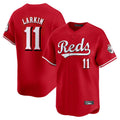 Jamed C.Reds #11 Barry Larkin Player Red Home Limited Stitched Jerseys