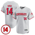 Jamed C.Reds #14 Pete Rose Player Gray Vapor Premier Limited Home Stitched Jerseys