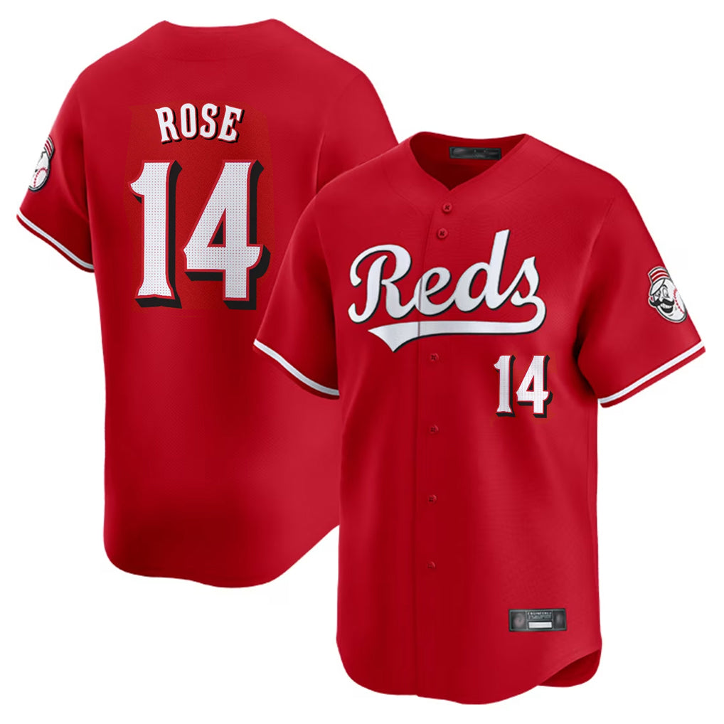 Jamed C.Reds #14 Pete Rose Player Red Home Limited Stitched Jerseys