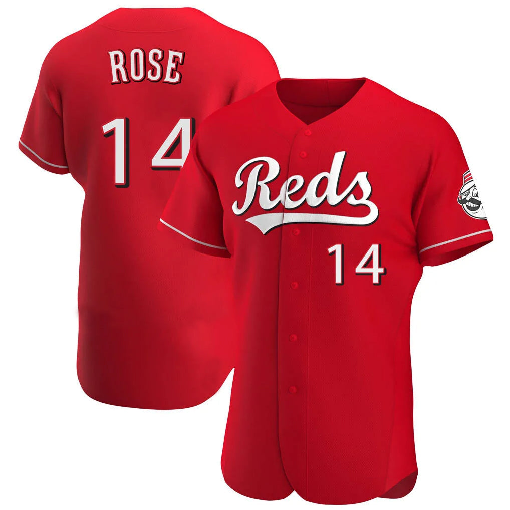 Jamed C.Reds #14 Pete Rose Player Red Limited Elite Home Stitched Jerseys
