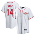 Jamed C.Reds #14 Pete Rose Player White Game Home Stitched Jerseys