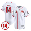 Jamed C.Reds #14 Pete Rose Player White Vapor Premier Limited Home Stitched Jerseys