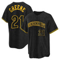 Jamed C.Reds #21 Hunter Greene Player Black Snake Skin City Home Stitched Jerseys