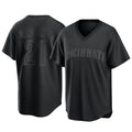 Jamed C.Reds #21 Hunter Greene Player Black T-shirt Game Home Stitched Jerseys