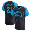 Jamed C.Reds #21 Hunter Greene Player Navy Limited Elite National League All-Star Game Stitched Jerseys