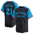 Jamed C.Reds #21 Hunter Greene Player Navy Limited National League All-Star Game Stitched Jerseys