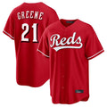 Jamed C.Reds #21 Hunter Greene Player Red Home Game Stitched Jerseys