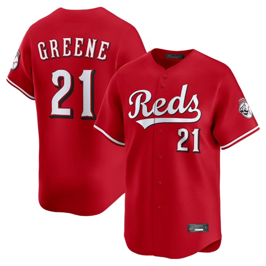 Jamed C.Reds #21 Hunter Greene Player Red Home Limited Stitched Jerseys