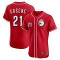 Jamed C.Reds #21 Hunter Greene Player Red Limited Elite Home Game Stitched Jerseys