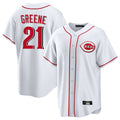 Jamed C.Reds #21 Hunter Greene Player White Game Home Stitched Jerseys