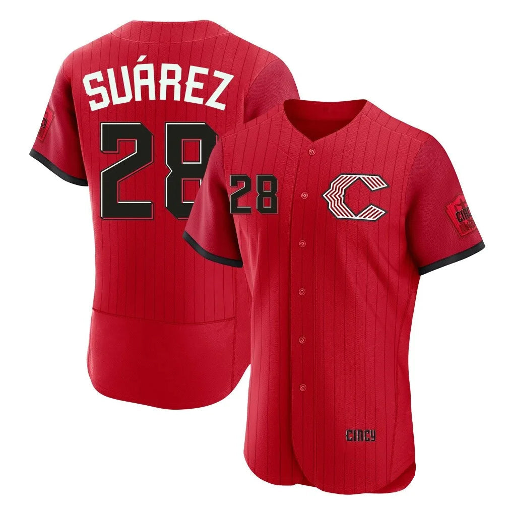 Jamed C.Reds #28 Eugenio Su¡§¡érez Player Red 2026 City Connect Limited Elite Home Stitched Jerseys