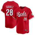 Jamed C.Reds #28 Eugenio Su¡§¡érez Player Red Home Limited Stitched Jerseys