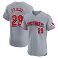 Jamed C.Reds #29 TJ Friedl Player Gray Limited Elite Home Stitched Jerseys