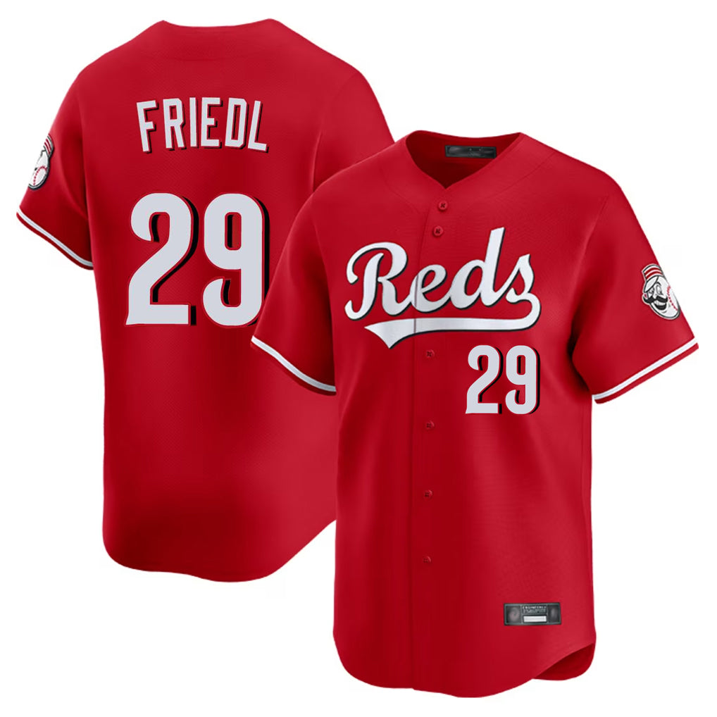 Jamed C.Reds #29 TJ Friedl Player Red Home Limited Stitched Jerseys