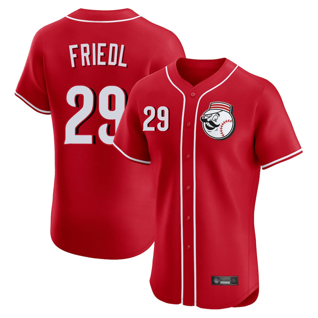Jamed C.Reds #29 TJ Friedl Player Red Limited Elite Home Game Stitched Jerseys
