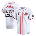 Jamed C.Reds #29 TJ Friedl Player White Speedway Classic Home Limited Stitched Jerseys
