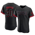 Jamed C.Reds #30 Ken Griffey Player Black City Connect Limited Elite Home Stitched Jerseys