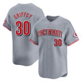 Jamed C.Reds #30 Ken Griffey Player Gray Home Limited Stitched Jerseys