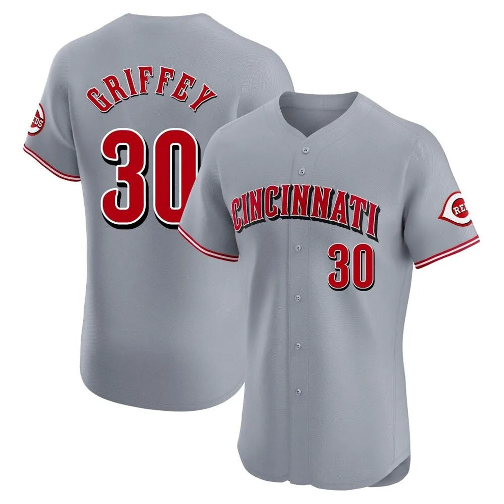 Jamed C.Reds #30 Ken Griffey Player Gray Limited Elite Home Stitched Jerseys