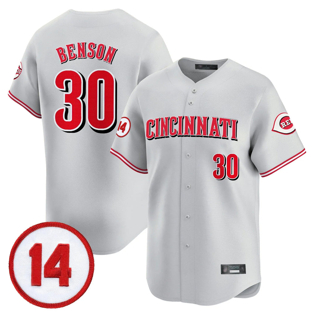 Jamed C.Reds #30 Ken Griffey Player Gray Vapor Premier Limited Home Stitched Jerseys