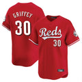 Jamed C.Reds #30 Ken Griffey Player Red Home Limited Stitched Jerseys