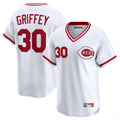 Jamed C.Reds #30 Ken Griffey Player White Cooperstown Collection Limited T-shirt Home Stitched Jerseys