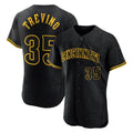 Jamed C.Reds #35 Jose Trevino Player Black Snake Skin City Limited Elite Home Stitched Jerseys
