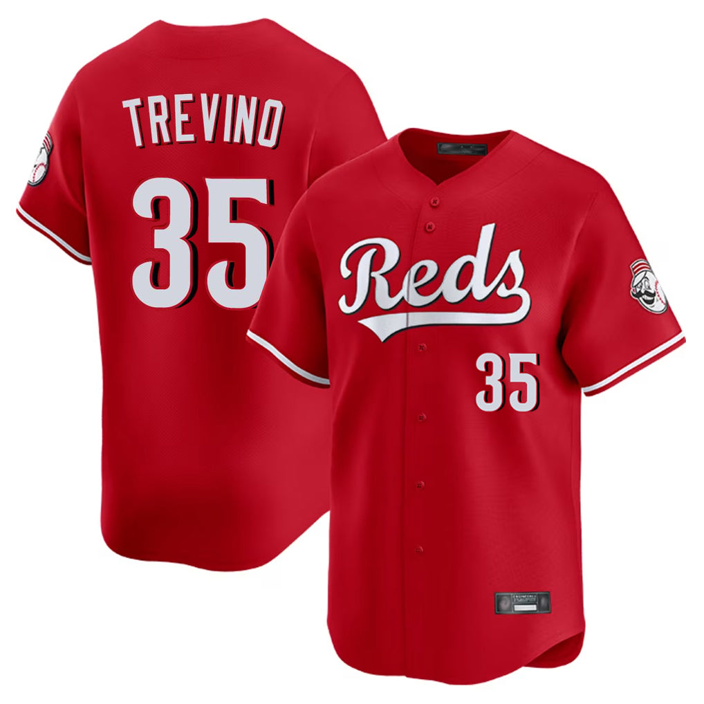 Jamed C.Reds #35 Jose Trevino Player Red Home Limited Stitched Jerseys