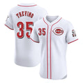 Jamed C.Reds #35 Jose Trevino Player White Limited Elite Home Stitched Jerseys