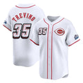 Jamed C.Reds #35 Jose Trevino Player White Speedway Classic Home Limited Stitched Jerseys