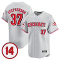 Jamed C.Reds #37 Tyler Stephenson Player Gray Vapor Premier Limited Home Stitched Jerseys