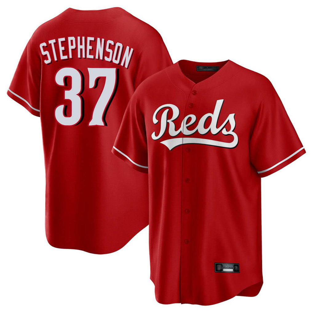 Jamed C.Reds #37 Tyler Stephenson Player Red Home Game Stitched Jerseys