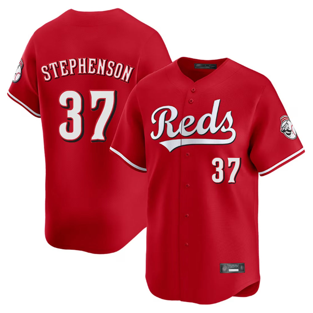 Jamed C.Reds #37 Tyler Stephenson Player Red Home Limited Stitched Jerseys