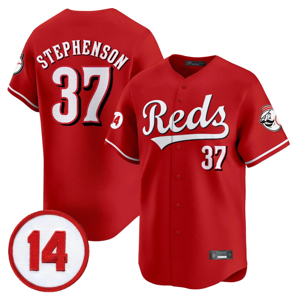Jamed C.Reds #37 Tyler Stephenson Player Red Vapor Premier Limited Home Stitched Jerseys