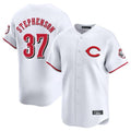 Jamed C.Reds #37 Tyler Stephenson Player White Limited Home Stitched Jerseys