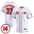 Jamed C.Reds #37 Tyler Stephenson Player White Vapor Premier Limited Home Stitched Jerseys