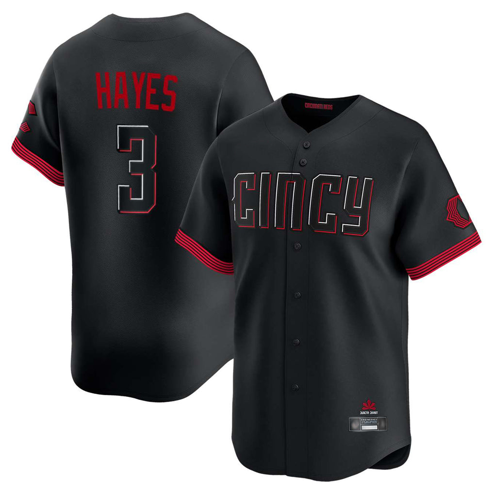 Jamed C.Reds #3 Ke'Bryan Hayes Player Black City Connect Home Limited Stitched Jerseys
