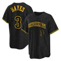 Jamed C.Reds #3 Ke'Bryan Hayes Player Black Snake Skin City Home Stitched Jerseys