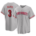 Jamed C.Reds #3 Ke'Bryan Hayes Player Gray Home Game Stitched Jerseys