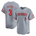 Jamed C.Reds #3 Ke'Bryan Hayes Player Gray Home Limited Stitched Jerseys
