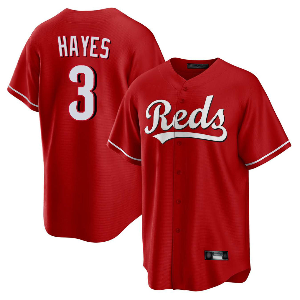 Jamed C.Reds #3 Ke'Bryan Hayes Player Red Home Game Stitched Jerseys