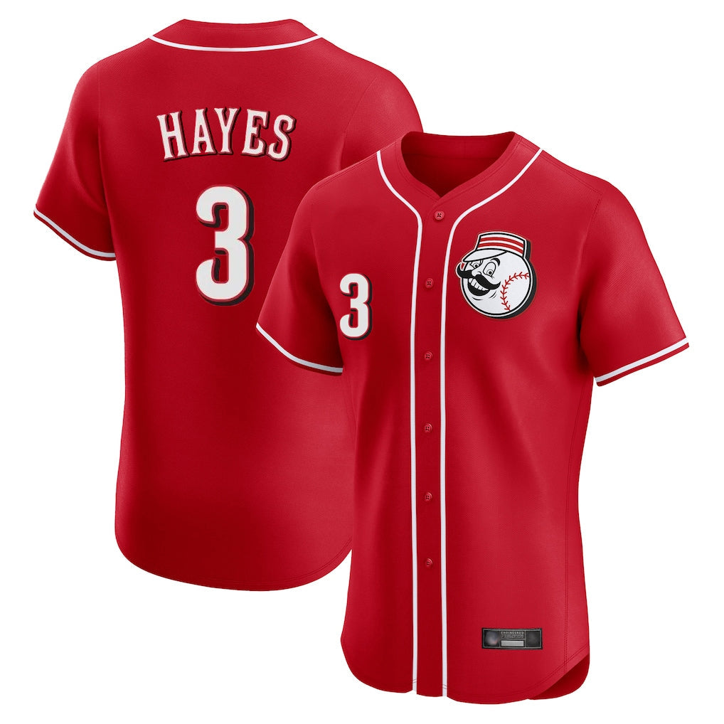Jamed C.Reds #3 Ke'Bryan Hayes Player Red Limited Elite Home Game Stitched Jerseys