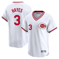 Jamed C.Reds #3 Ke'Bryan Hayes Player White Cooperstown Collection Limited T-shirt Home Stitched Jerseys