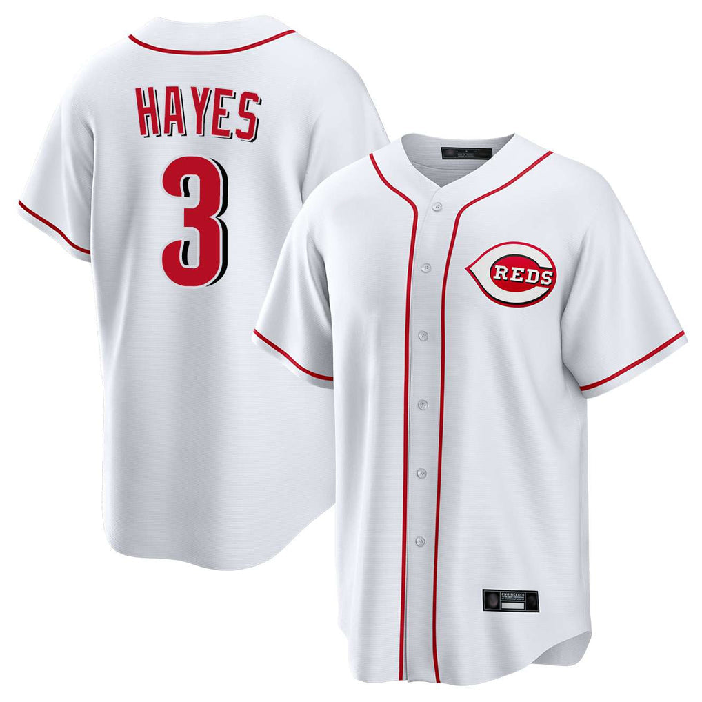 Jamed C.Reds #3 Ke'Bryan Hayes Player White Game Home Stitched Jerseys
