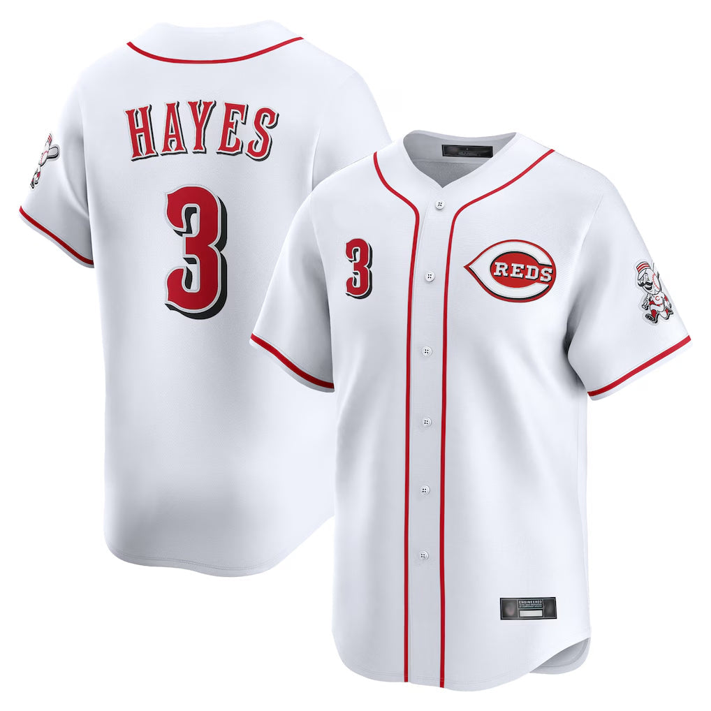 Jamed C.Reds #3 Ke'Bryan Hayes Player White Home Limited Stitched Jerseys