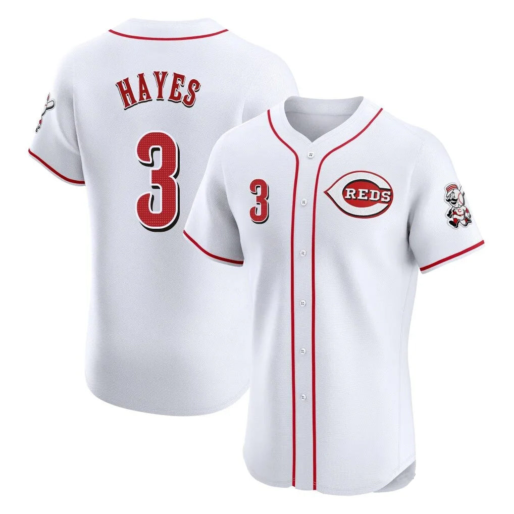Jamed C.Reds #3 Ke'Bryan Hayes Player White Limited Elite Home Stitched Jerseys