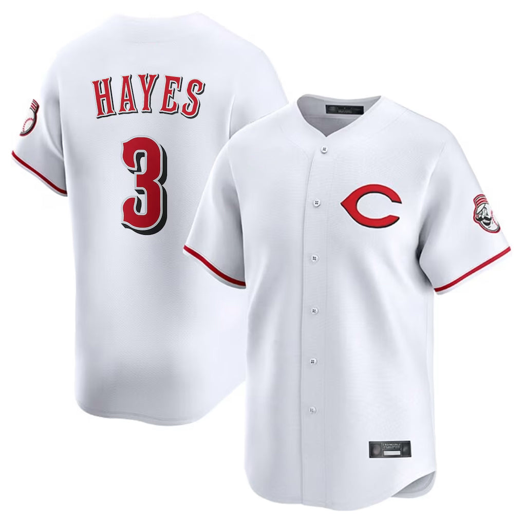 Jamed C.Reds #3 Ke'Bryan Hayes Player White Limited Home Stitched Jerseys